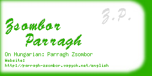 zsombor parragh business card